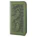 Leather Checkbook Cover - Dandelion in Fern