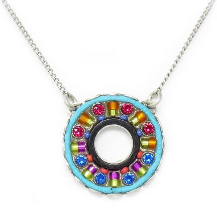 Multi Color Pinwheel Treasure Collection Necklace by Firefly Jewelry
