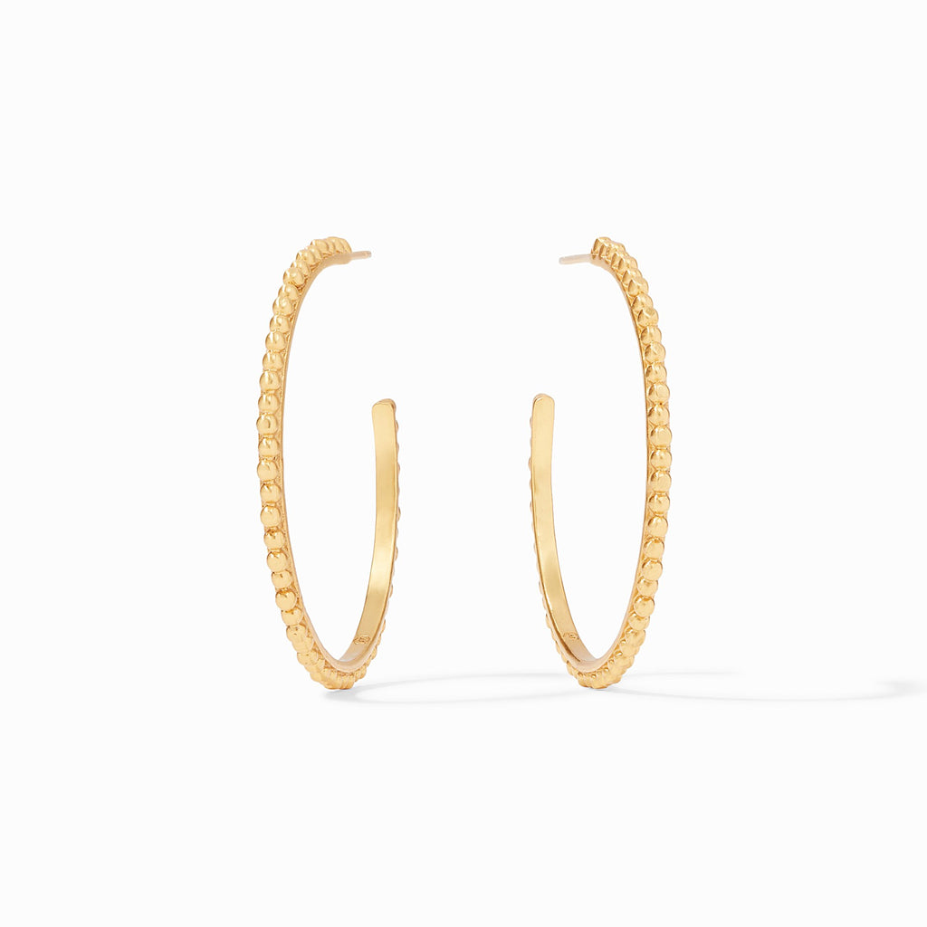 Colette Bead Hoop Earrings Gold Large by Julie Vos
