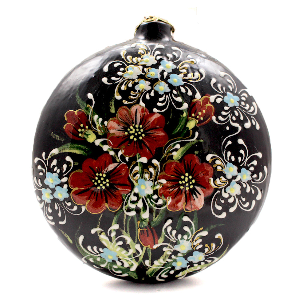 Daffodils and Spring Flowers Large Round Ceramic Ornament