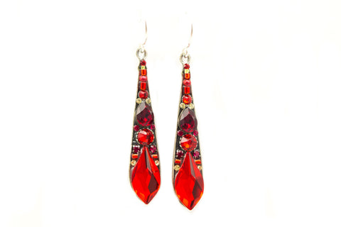 Red Gazelle Large Drop Earrings by Firefly Jewelry