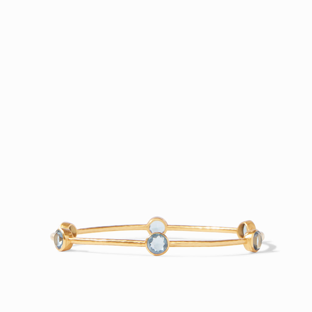 Milano Bangle Gold Clear Slate Blue - Medium by Julie Vos