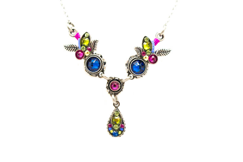 Bermuda Blue Botanic Necklace by Firefly Jewelry