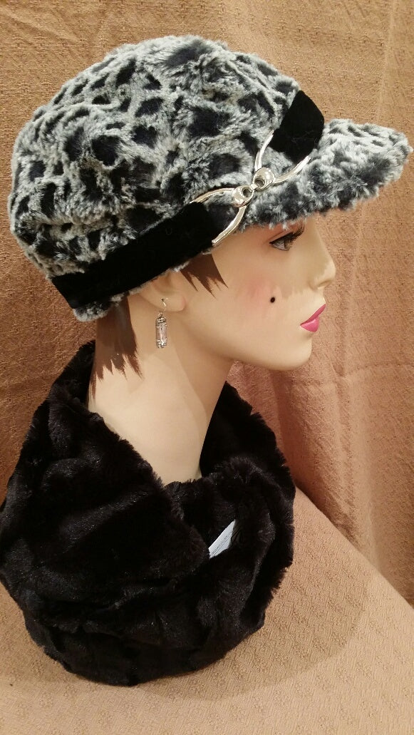 Snow Owl Luxury Faux Fur Valerie Hat with Buckle