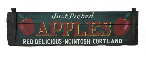 Just Picked Apples Red Delicious, Mcintosh, Cortland (Antique Shutter) Americana Art