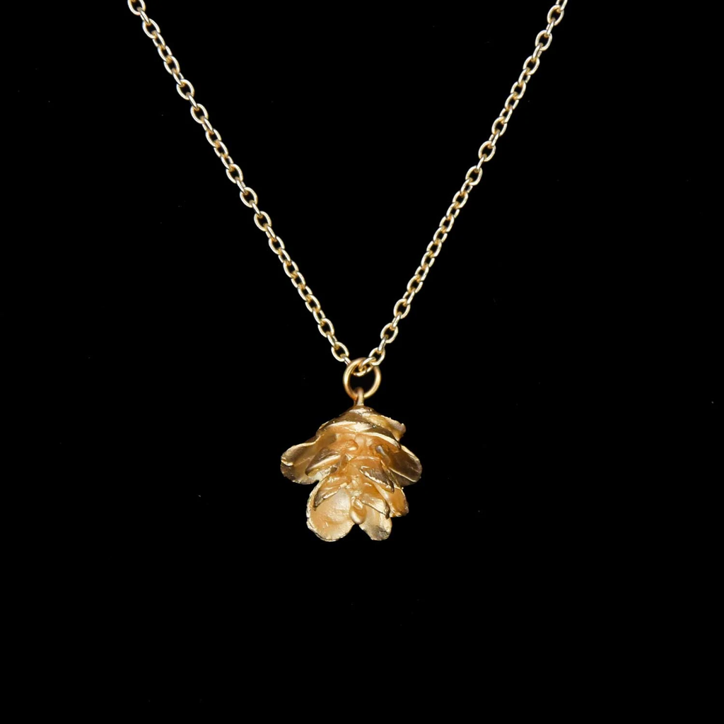 Pine Needle 16 Inch Single Cone Pendant Necklace by Michael Michaud