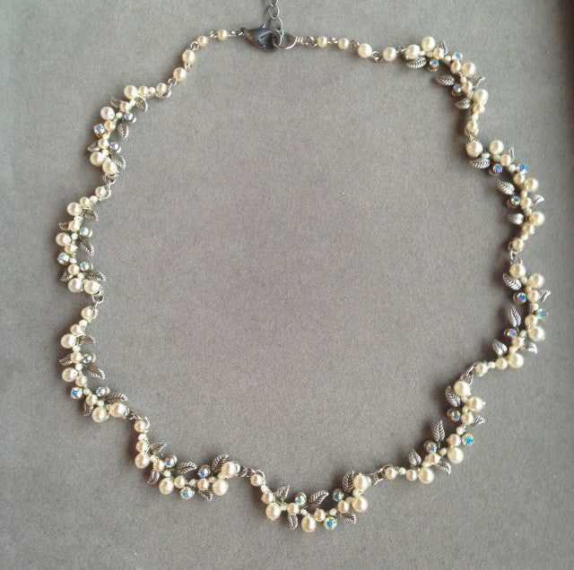 Wrap Around Pearl Necklace by Firefly Jewelry