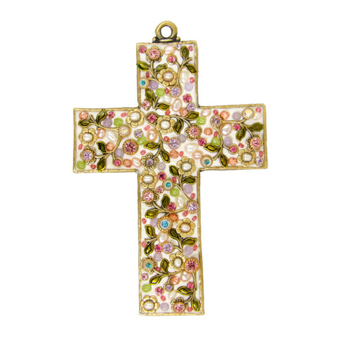 Pearl Blossom Large Cross by Michal Golan
