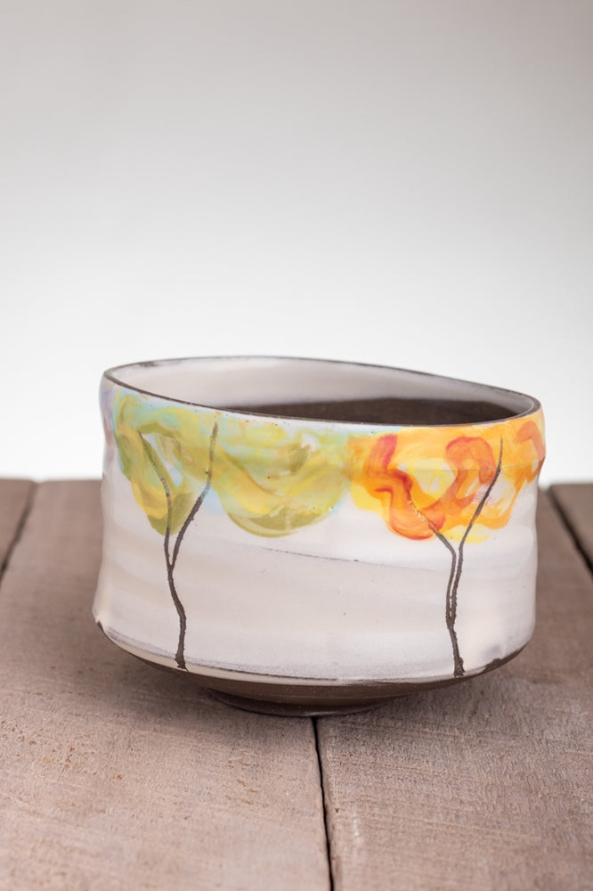Seasons Tea Bowl Hand Painted Ceramic