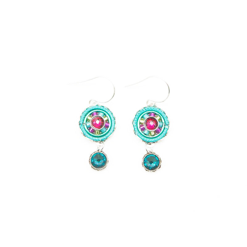 Indicolite La Dolce Vita Small Round Earrings by Firefly Jewelry