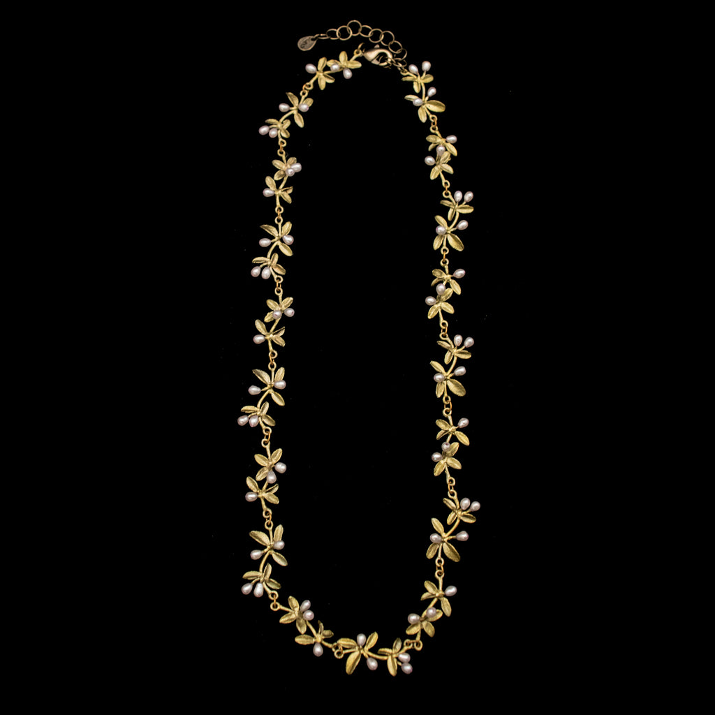 Flowering Thyme 16'' Adj. Statement Necklace By Michael Michaud