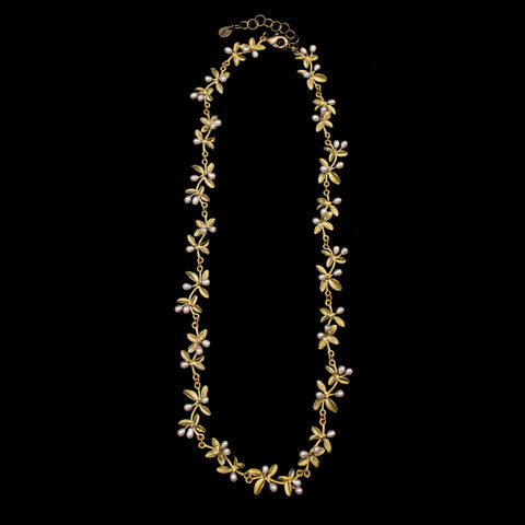 Flowering Thyme 16'' Adj. Statement Necklace By Michael Michaud