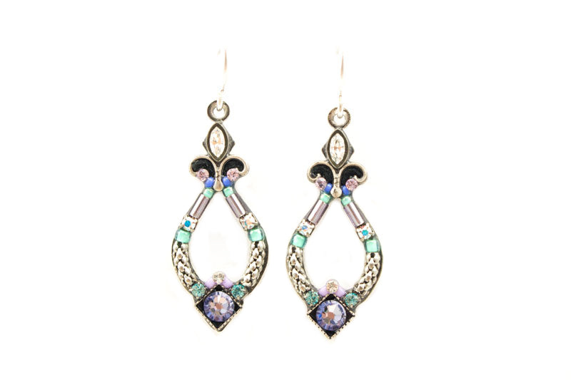 Lavender Angels Harp Earrings by Firefly Jewelry