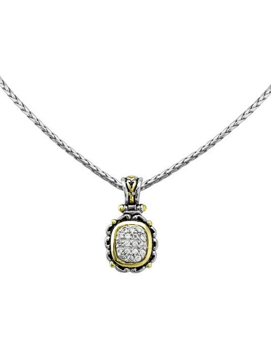 Nouveau Collection Simplicity Pave Antique Oval Slider with Chain by John Medeiros