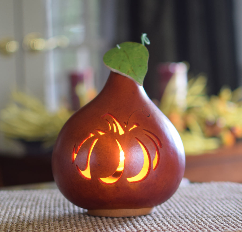 Pumpkin Silhouette Gourd - Available in Multiple Sizes