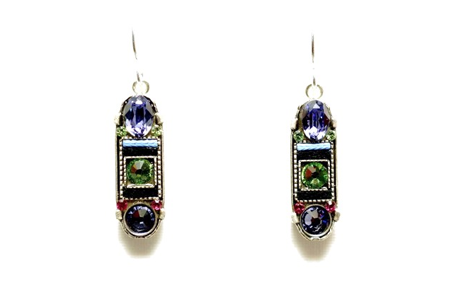 Tanzanite La Dolce Vita Oval Mosaic Earrings by Firefly Jewelry