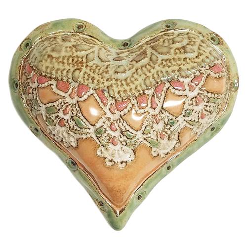 Sweet Heart Ceramic Wall Art by Laurie Pollpeter