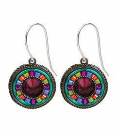 Multi Color Simple La Dolce Vita Round Earrings by Firefly Jewelry