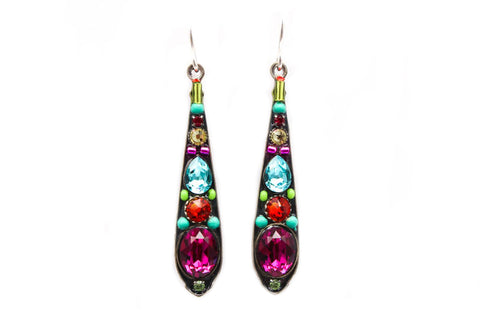 Multi Color Stilleto Large Drop Earrings by Firefly Jewelry