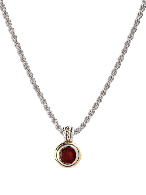 Beijos 8mm CZ Bezel Set Pendant Necklace by John Medeiros