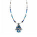 Multi Bright Blue Small Hamsa Beaded Necklace by Michal Golan