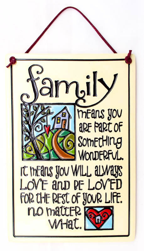 Family Means Large Rectangle Ceramic Tile