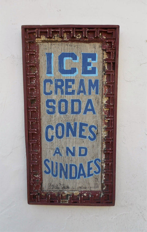 Icecream Soda Cones and Sundaes Vertical Americana Art