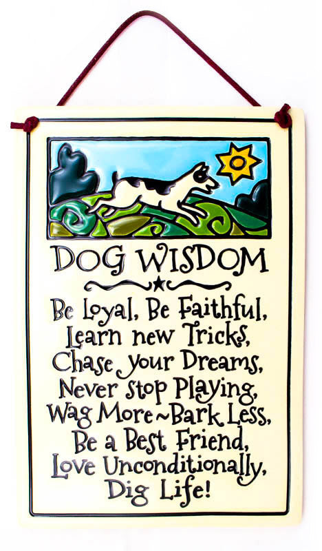 Dog Wisdom Large Rectangle Ceramic Tile