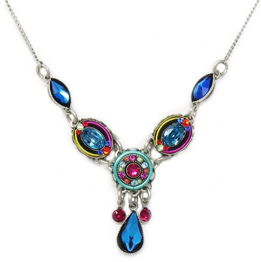 Multi Color Petite La Dolce Vita Andrea Necklace by Firefly Jewelry
