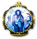Mary and Jesus Elegant Blue Large Cross Ceramic Ornament