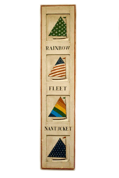 Rainbow Fleet Nantucket Verticle Americana Art