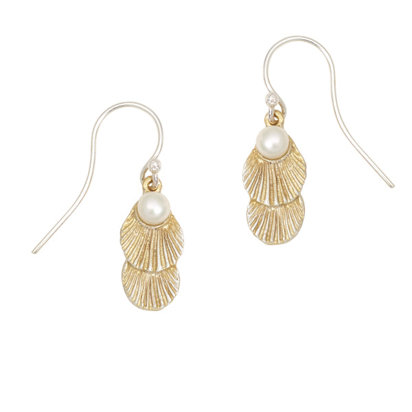 Sea Scallop Petite Wire Earrings by Michael Michaud