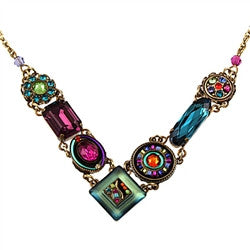 Multi Color Gold La Dolce Vita V Necklace by Firefly Jewelry