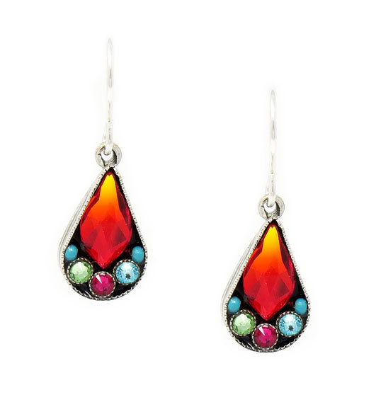 Multi Color Simple Drop Earrings by Firefly Jewelry