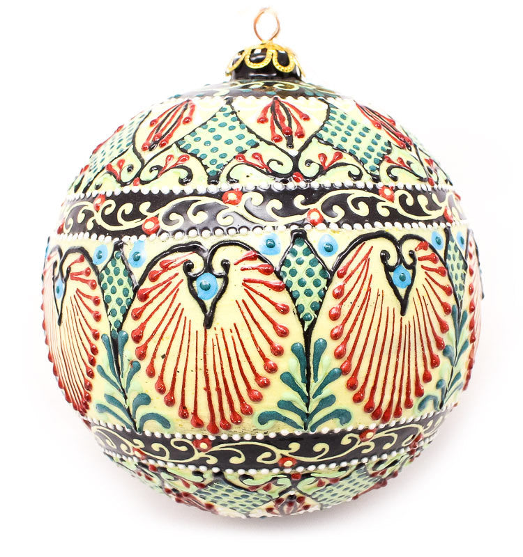 Quilted Valley Large Bulb Ceramic Ornament