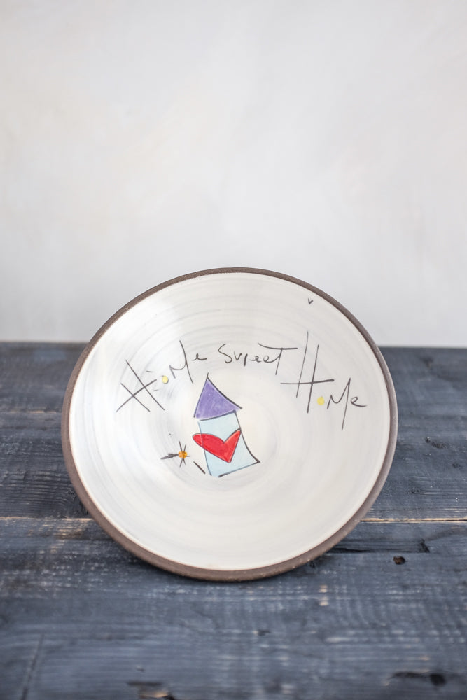 Home Sweet Home Pasta Bowl Hand Painted Ceramic