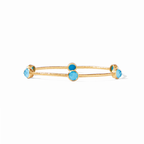 Milano Luxe Gold Iridescent Pacific Blue - Medium Bangle Bracelet by Julie Vos