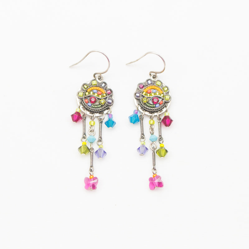 Multi Color Chandelier Earrings with Drops by Firefly Jewelry