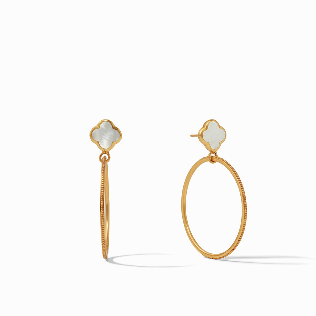 Chloe Cirque Earring Gold Mother of Pearl by Julie Vos