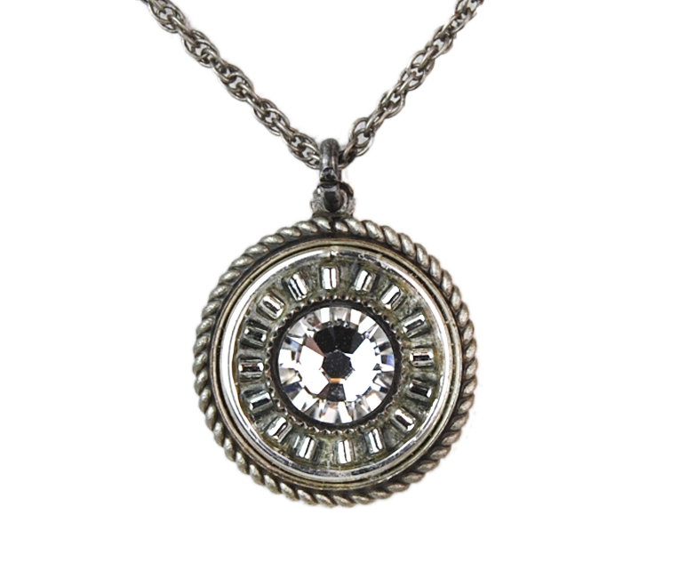 Silver La Docle Vita Round Pendant by Firefly Jewelry