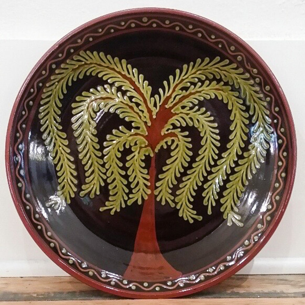 Redware Large Tree of Life Plate