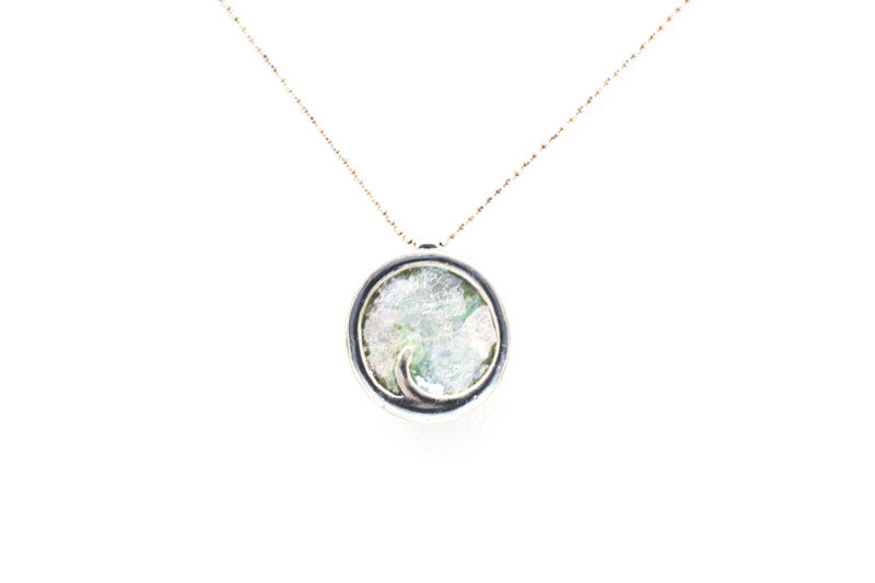 Dainty Swirl Roman Glass Necklace