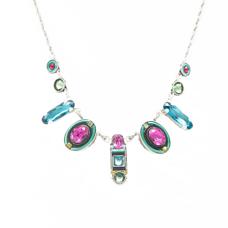 Indicolite La Dolce Vita Oval Necklace by Firefly Jewelry