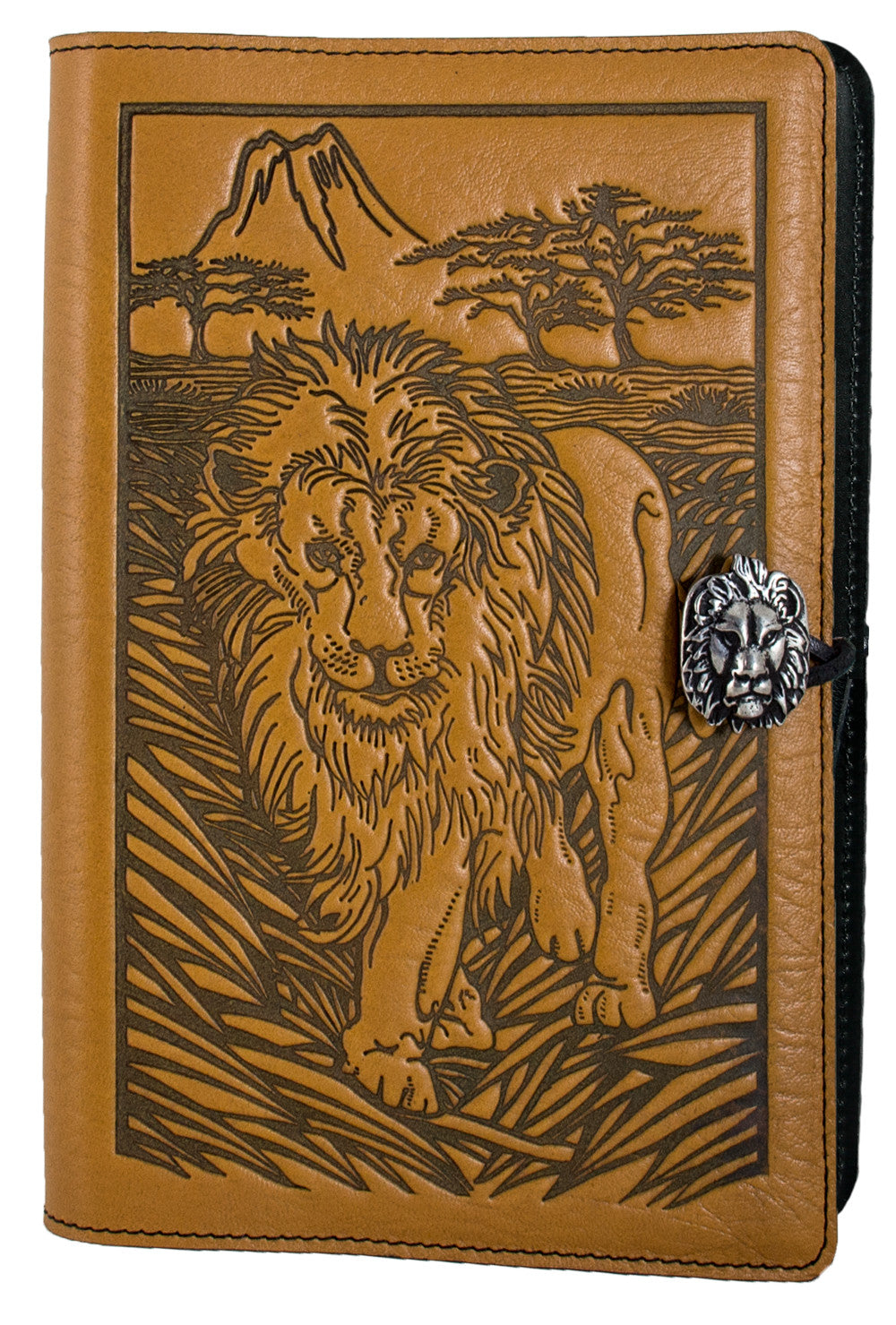 Small Leather Journal - Lion in Marigold