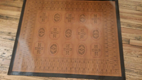 Bump Tavern Floorcloth in Antique - Size 4 feet x 5 feet
