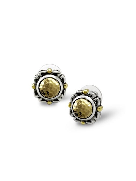 Nouveau Simplicity Hammered Antique Round Earrings by John Medeiros