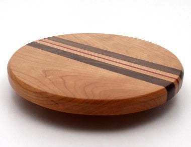 Lazy Susan with Stripes in Cherry - Size 10"