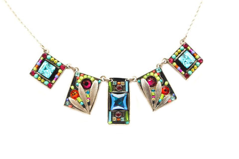 Multi Color Luxe Five Piece Necklace by Firefly Jewelry