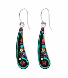Multi Color Organic Wing Earrings by Firefly Jewelry