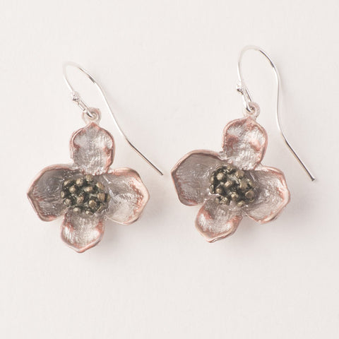 Dogwood Wire Drop Earrings by Michael Michaud